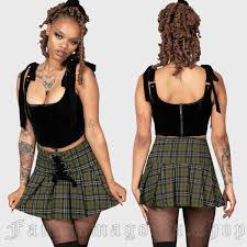 Killstar Dark Canopy Pleated Skirt