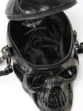 Carica l&#39;immagine nel visualizzatore di Gallery, Killstar Grave Digger Skull Black Leather Handbag
